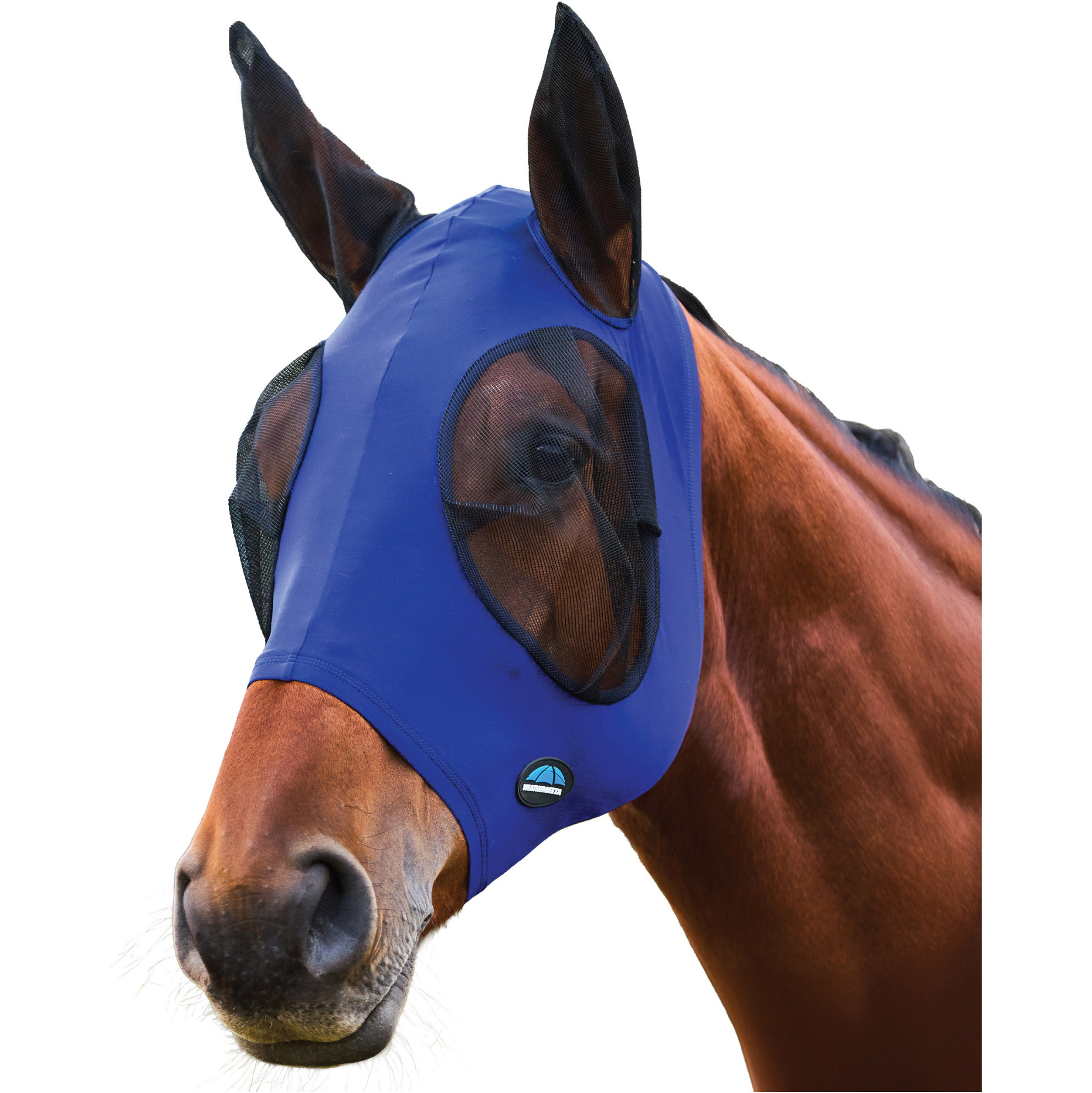2026 WeatherBeeta Comfitec Stretch Fly Mask With Ears 1029736024 - Cobalt / Black